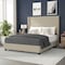 Flash Furniture Beige Queen Platform Bed with Tufted Headboard YK-1077-BEIGE-Q-GG - alternate 1